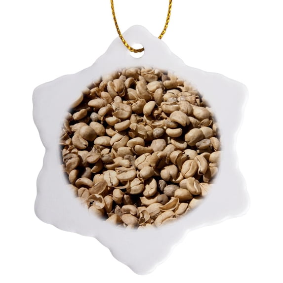 3drose, Coffee Beans Drying, Agriculture, Costa Rica - Sa22 Dfr0121 - David R. Frazier, 3 inch Snowflake Porcelain Ornament