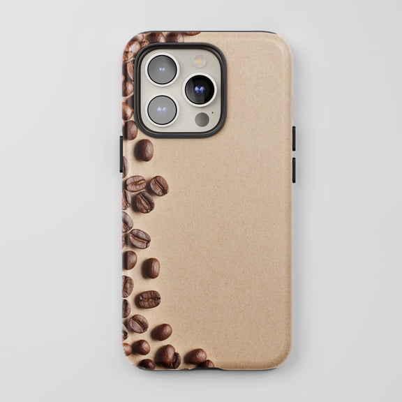 Coffee Beans For All iPhone Series Protective Phone Case Coffee Theme Beige Brown