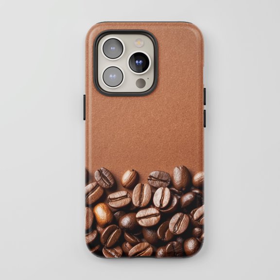 Coffee Beans For All iPhone Series Protective Phone Case Coffee Theme Brown
