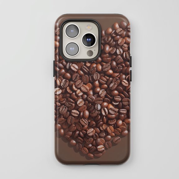 Coffee Beans For All iPhone Series Protective Phone Case Coffee Theme Brown