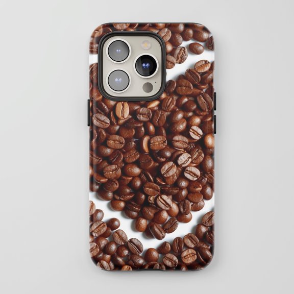 Coffee Beans For All iPhone Series Protective Phone Case Coffee Theme Brown