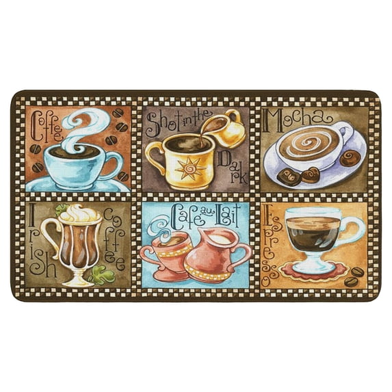 Coffee Beans Latte Chocolate Door Mat,Non-Slip Durable Welcome Mats Friendly Floor Door Mats for Indoor Outdoor Bathroom