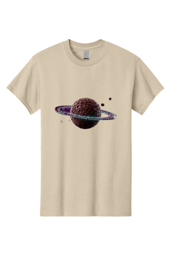 Coffee-Beans-Planet Mens Graphic Tee, 100% Cotton, Casual Summer Wear