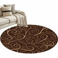 thumbnail image 1 of Coffee Beans Washable Area Rug&nbsp;4 ft Vintage Brown Floral Branch Soft Round&nbsp;Rugs for Living Room, Non Slip Carpet for Bedroom&nbsp;Entryway Dining Room, 1 of 9
