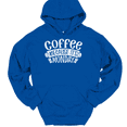 thumbnail image 1 of Coffee Because Its Monday Hooded Sweatshirt Hoodie Funny Office Humor - Royal Blue, S, 1 of 1