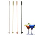 Coffee Beverage Stirrers Stainless Steel Reusable Cocktail Paddle Drink