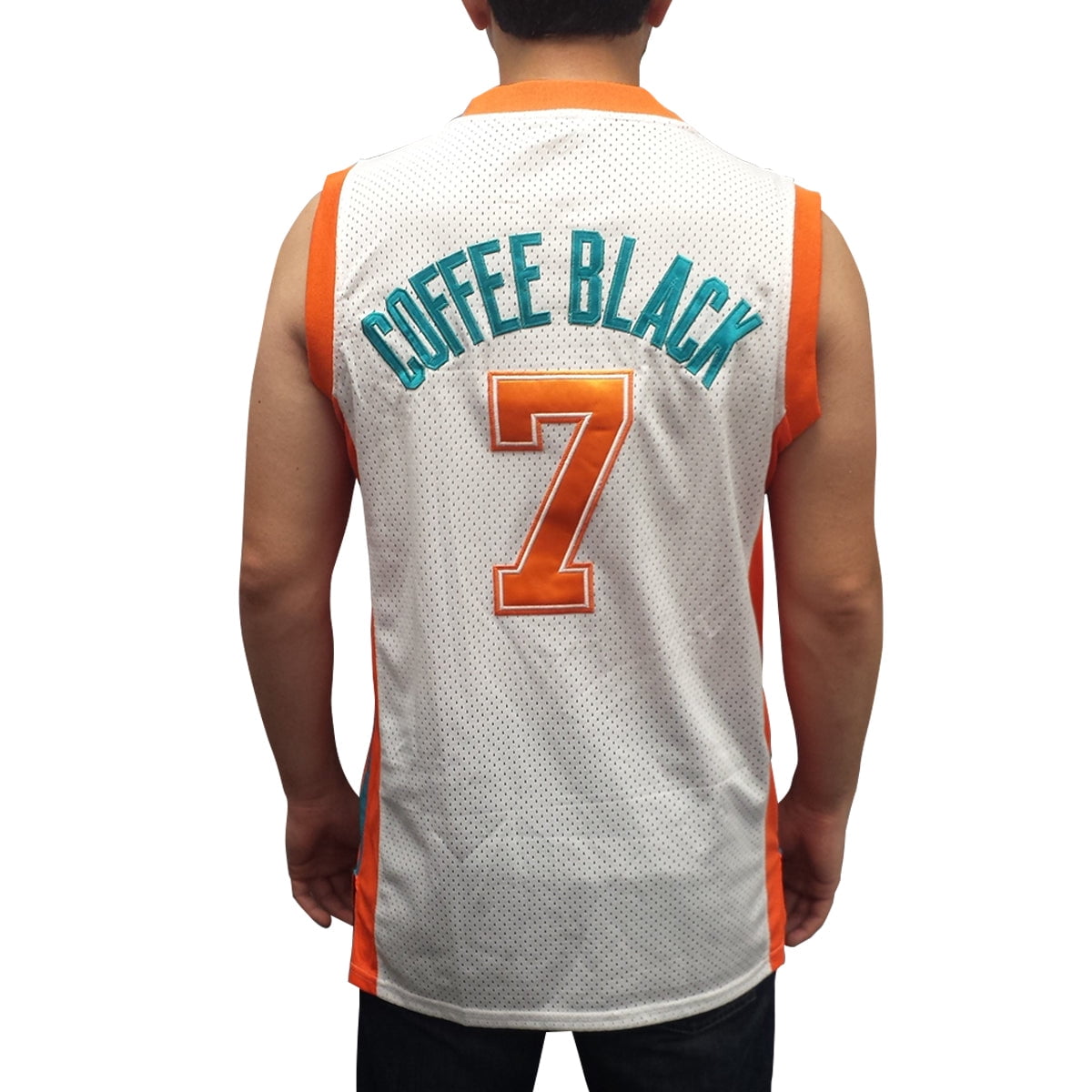Coffee Black 7 Flint Tropics White Basketball Jersey Mens Medium