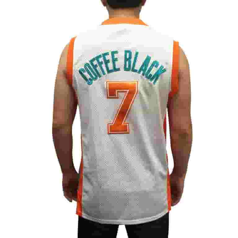 Coffee Black Flint Tropics #7 White Basketball Jersey High