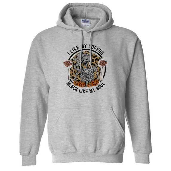 Coffee Black Like My Soul Hoodie Sweatshirt Unisex 5X-Large Grey