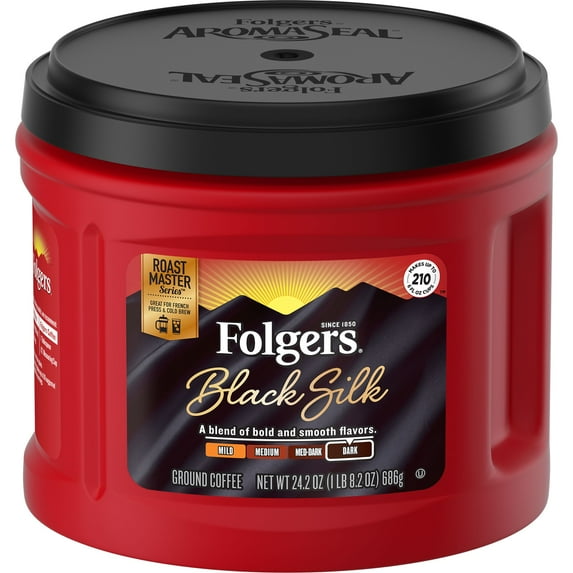 Coffee, Black Silk, 24.2 Oz Canister | Bundle of 5 Each