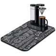 thumbnail image 1 of Coffee Black Text Pattern Coffee Bar Mat Accessories for Countertop Absorbent Hide Stain Dish Drying Mats for Kitchen Counter Draining Pad Under Coffee Maker Coffee Pot Espresso Machine 19.5x12in, 1 of 7