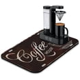 thumbnail image 1 of Coffee Black Vintage Pattern Coffee Bar Mat Accessories for Countertop Absorbent Hide Stain Dish Drying Mats for Kitchen Counter Draining Pad Under Coffee Maker Coffee Pot Espresso Machine 19.5x12in, 1 of 7