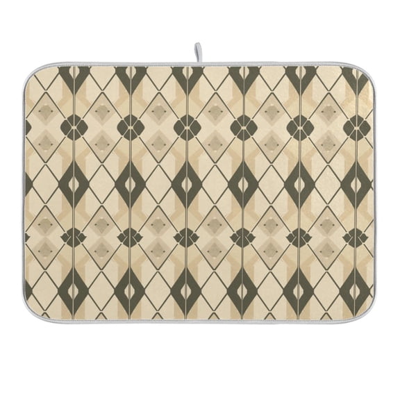 Coffee Block Dish Drying Mat 16x18 Absorbent Microfiber Draining Rack Pad for Kitchen Counter Sink