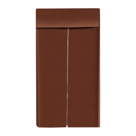 Coffee & Blue Folding Fitting Room - 39"x39"x79" Portable Changing Booth w/Blackout Curtain for 3-4 People