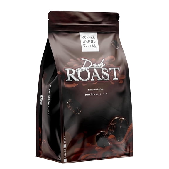 Coffee Brand Coffee Dark Roast Arabica Ground | Smooth & Balanced with Mellow Frame and Seductively Nutty Taste | 12 oz