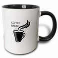 thumbnail image 1 of 3drose, Coffee Break, 15oz Two-tone Black Mug, 1 of 6
