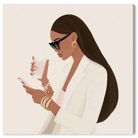 Coffee Break Canvas Print Fashion Art Prints by Art Remedy, Gallery Wrapped, 40 x 40