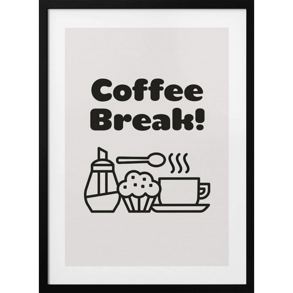 Coffee Break Framed Art Modern Wall Decor