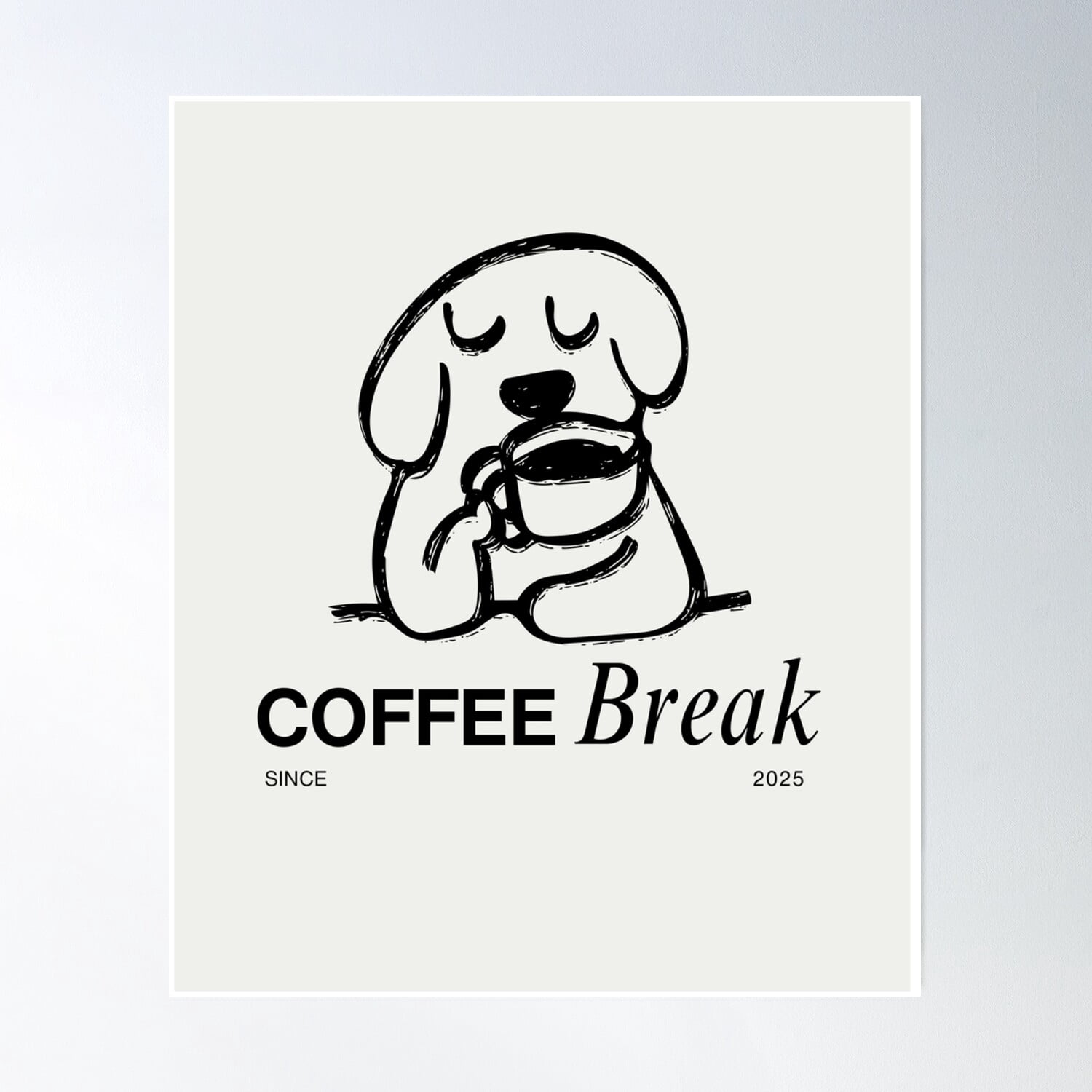 View of Coffee Break – Minimalist Wall Art | Cozy Home Office & Coffee Corner ...