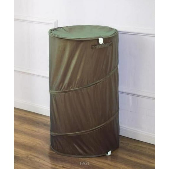 Coffee Brown 30" Laundry Hamper Basket - Pop Up Durable Wired Bath & Home