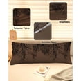 thumbnail image 1 of Coffee Brown Black Branches Throw Pillow Covers, Botanical Dead Tree Birds Soft Breathable Pillow Cases with Invisible Zipper for Sleeping, Long Body Pillowcases for Couch Bed Sofa Chair 20x54 Inches, 1 of 9