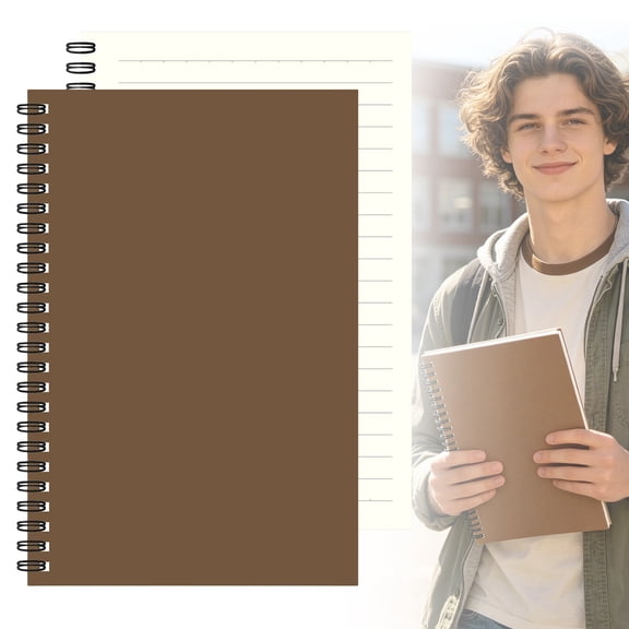 Coffee Brown Bullet Dotted Journal Notebook A5 Spiral Bound Planner 100 Pages 100GSM Thick Paper Notebook for Journaling Planning Notes