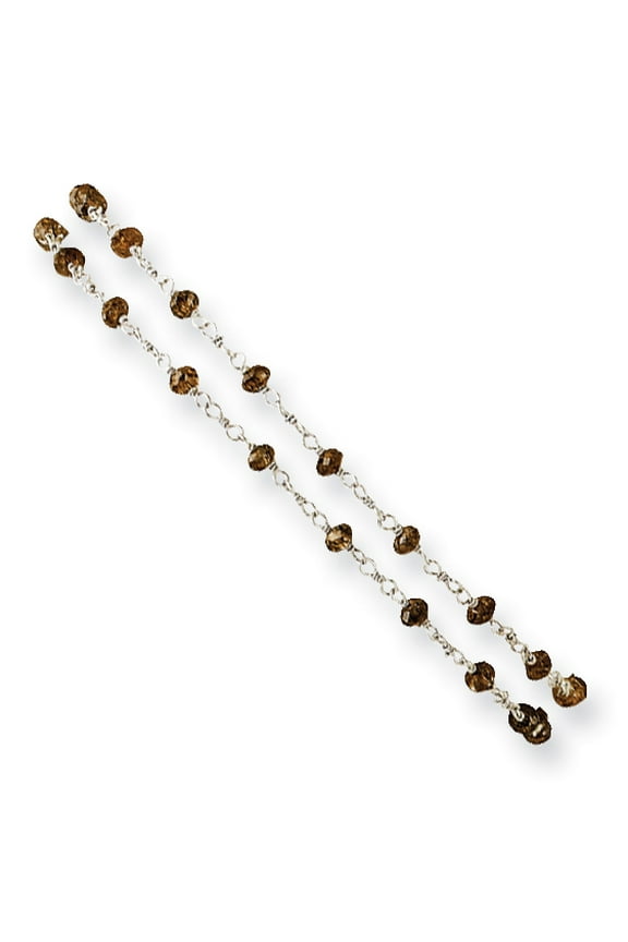 Coffee Brown Diamond Briolette Bracelet