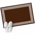 thumbnail image 1 of Coffee Brown Greek Key Large Area Rugs for Bedroom Living Room, Soft Non Slip Carpet Bedside Rug, Geometric Greece Ancient Farmhouse Geo Rectangular Floor Cover Kitchen Accent Rug 2'x3' for Office, 1 of 9