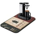 thumbnail image 1 of Coffee Brown Pattern Coffee Bar Mat Accessories for Countertop Absorbent Hide Stain Dish Drying Mats for Kitchen Counter Draining Pad Under Coffee Maker Coffee Pot Espresso Machine 19.5x12in, 1 of 7
