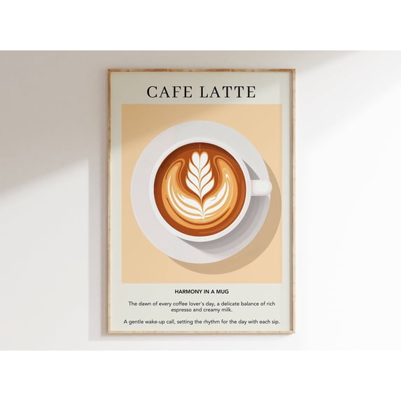 Coffee Cafe Latte Caffine Sign For Cafe Retro Italian Kitchen Refined ...