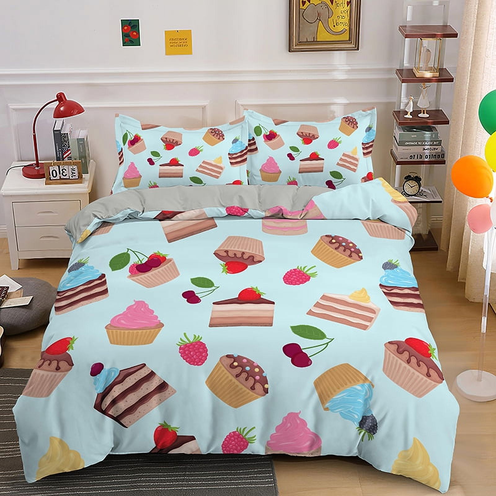 Coffee Cake King Duvet Cover Lovely Afternoon Tea Drawing Bedding Set ...