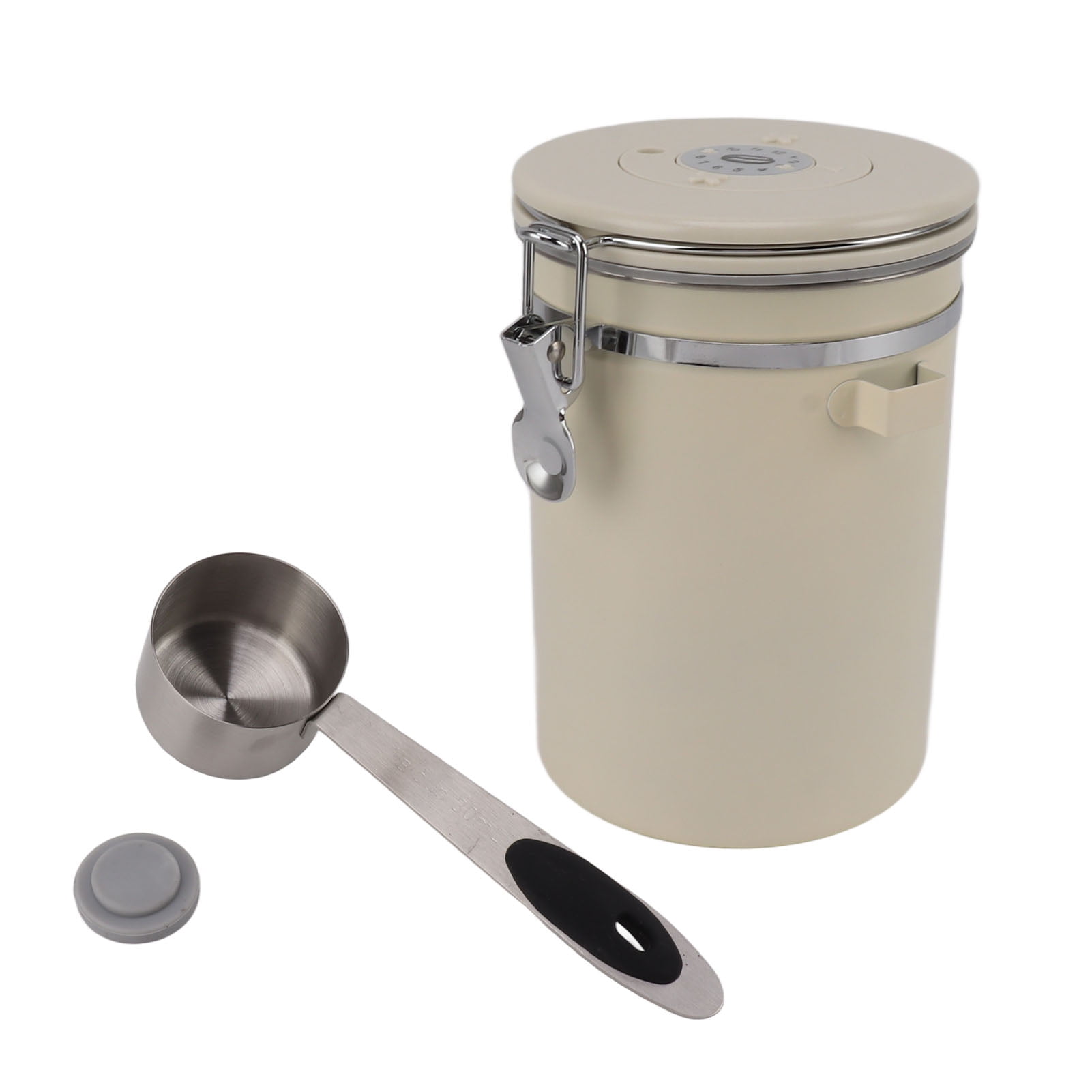 Coffee Canister, 1.8L Large Stainless Steel Airtight Coffee Canister