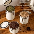 thumbnail image 1 of Coffee Canister Airtight Bean Container with Date Tracker Stainless Steel Kitchen Storage Box 1.8L White, 1 of 6