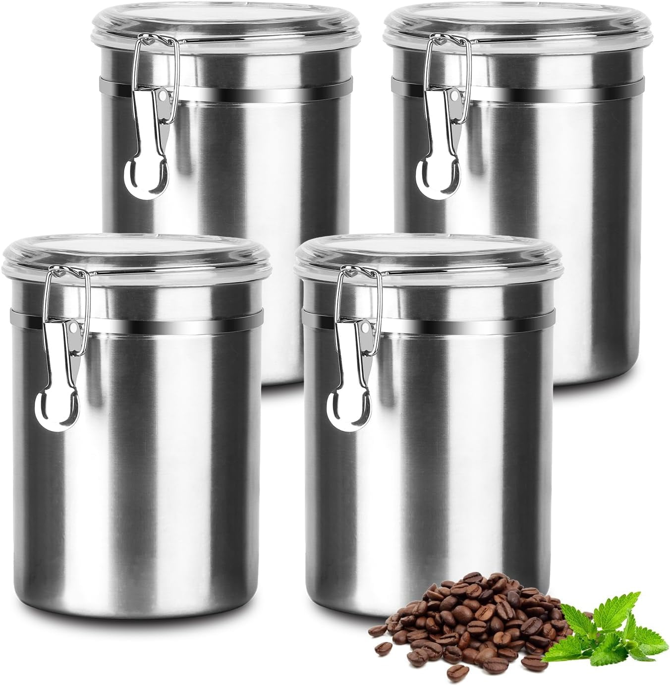 Coffee Canister Airtight Coffee Bean Storage Container for Ground ...