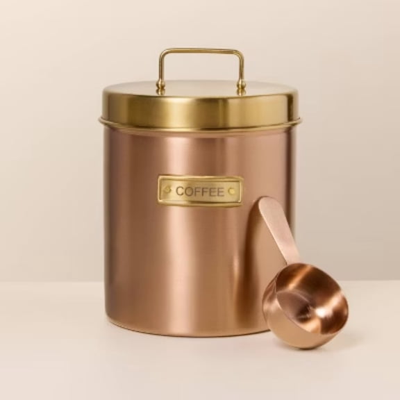 Coffee Canister Copper Finish