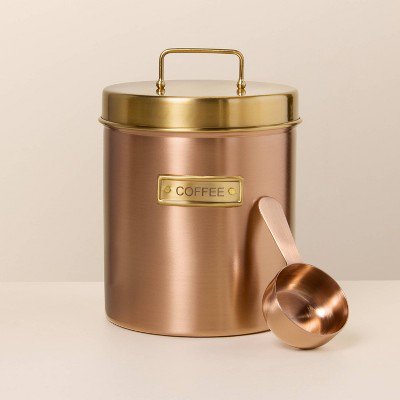 Coffee Canister Copper Finish