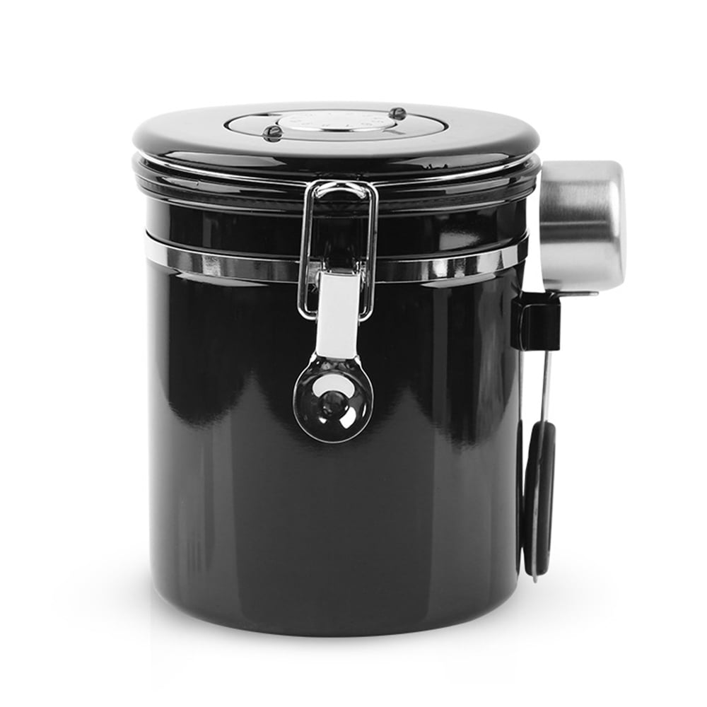 Coffee Canister for ground coffee with Transparent Window,Date Tracker