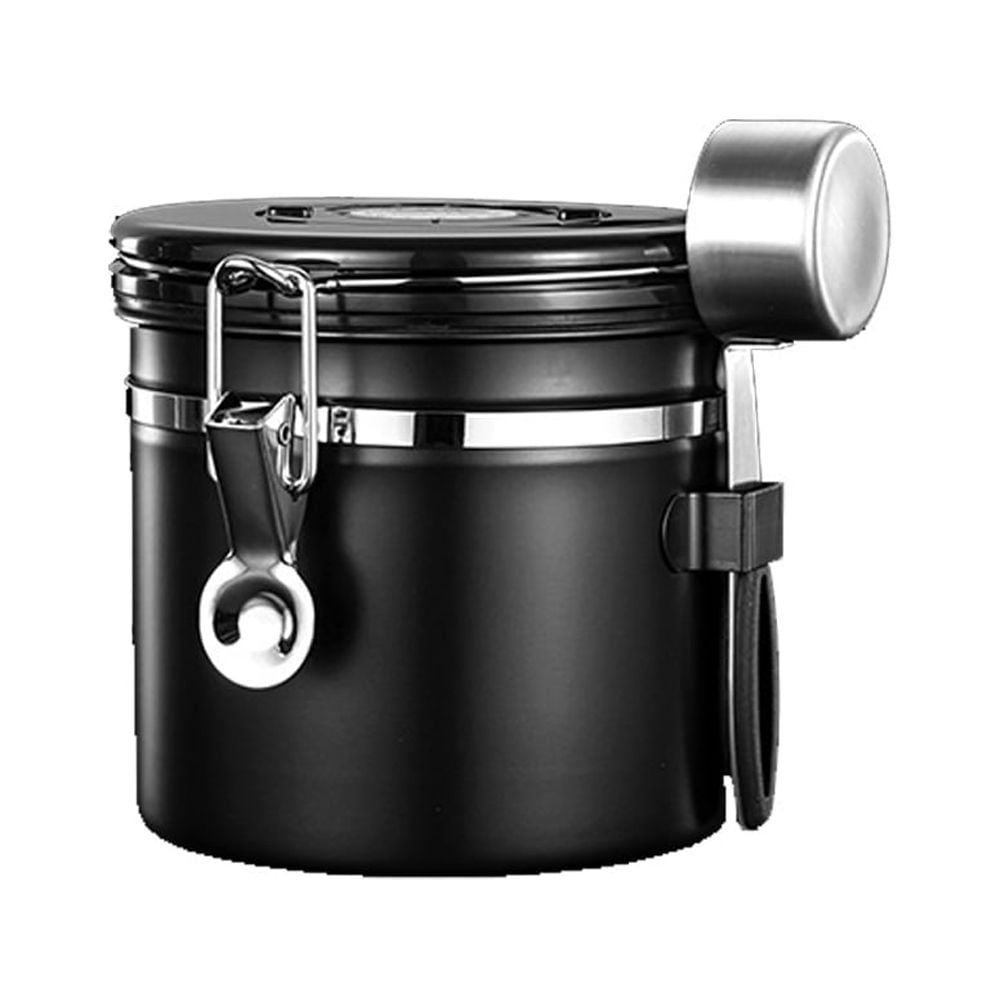 Coffee Canister for ground coffee with Transparent Window,Date Tracker