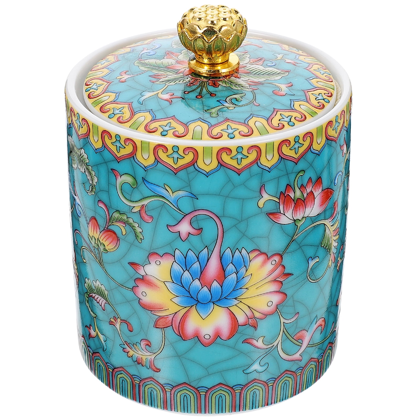 Coffee Cannister Enamel Ceramic Jar Sugar Canisters Glass Food