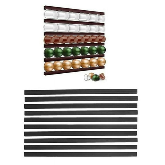 Coffee Capsule Holder for Any Coffee Pods Cafe Pods Shelf Capsule Storage Racks Black 10PCS