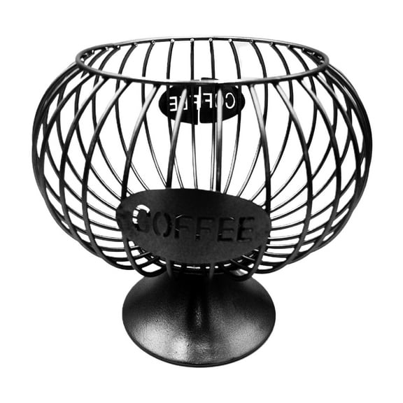 Coffee Capsule Storage Basket Coffee Pod Holder Goblet Coffee Creamer Container Black Iron Wire Organizer Mug for Counter Coffee Bar