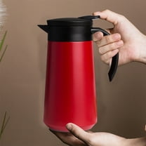 Coffee Carafes for Keeping Hot,Thermal Coffee Carafe,Mocha Keep Hot Pot 304 Stainless Steel,Thermal Coffee Carafe,Insulated Stainless Steel Coffee Carafes for Keeping Hot Coffee(Red)