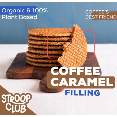 Coffee Caramel Plant Based and Organic Stroopwafels (box of 12x 2-pack - 24 total)