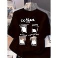 thumbnail image 1 of Coffee Cat T Shirt Unisex - Crew Neck, Loose Fit, Short Sleeve - Y2K Style Black Graphic Tee with Fun Coffee & Animal Design for Spring/Summer, 1 of 7