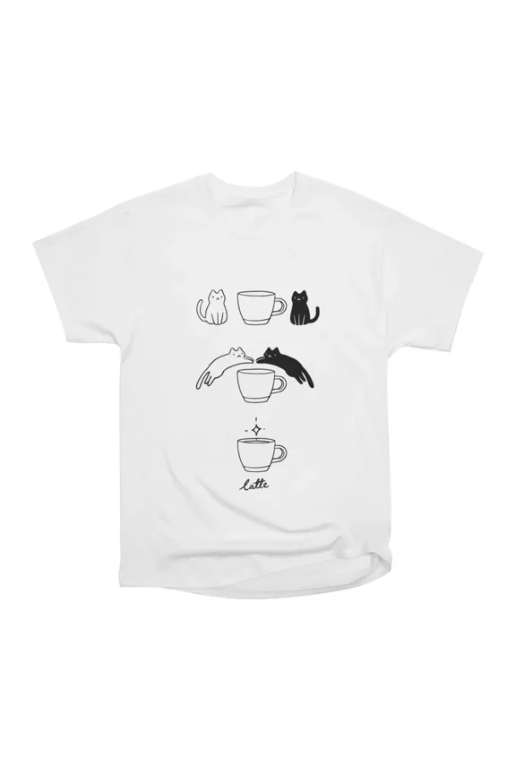 Coffee Catte T-Shirt Tee Gift For Him Merch For Her Apparel For Friend