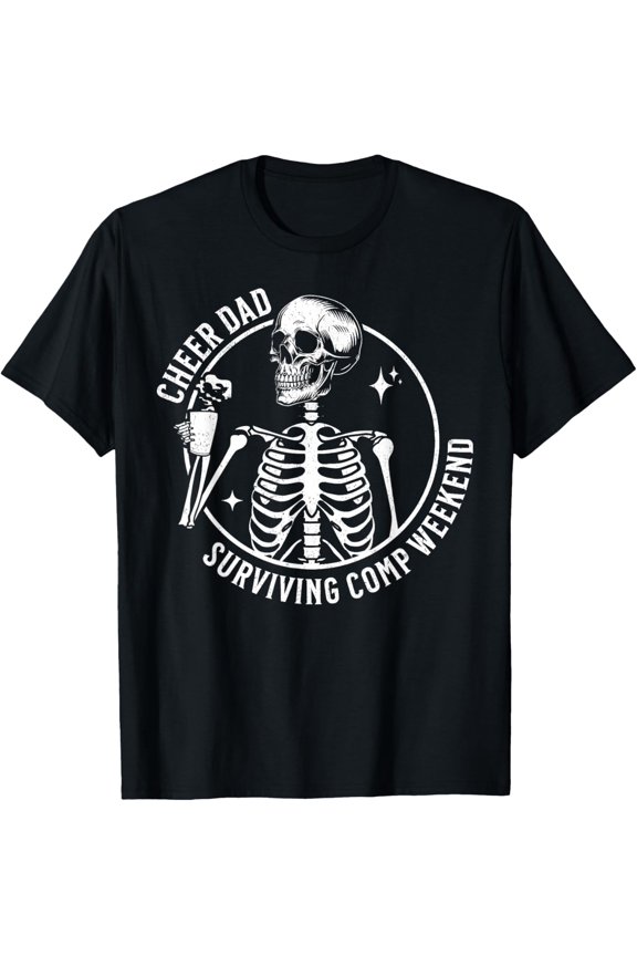 Coffee Cheer Dad Surviving Comp Weekend T-Shirt