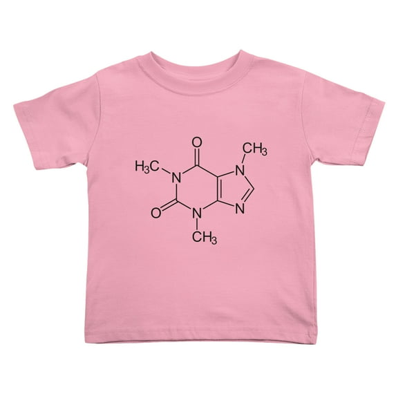 Coffee Chemistry Chemical Compound Lover Science Funny Toddler T-Shirts for Boys Girls (Pink, Youth XL)