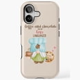 thumbnail image 1 of Coffee Chocolate Love Languages Gnome Valentine iPhone Case 17 16 15 14 13 12 11 Pro Max, 1 of 2