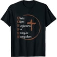 thumbnail image 1 of Coffee Christ Offers Forgiveness For Everyone Everywhere Short Sleeve Womens T-Shirt Black, 1 of 5