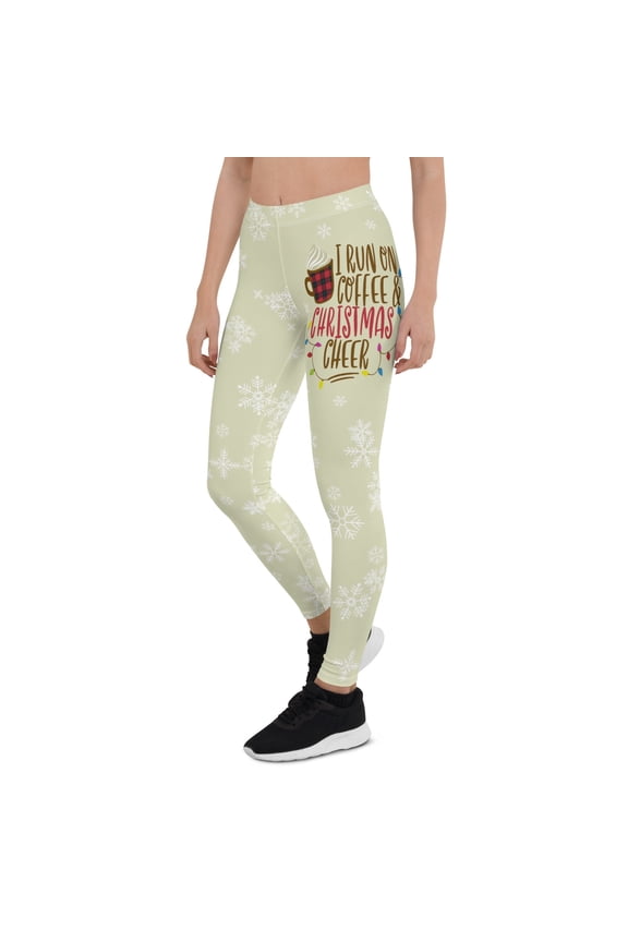 Coffee & Christmas Cheer Leggings Size: XS for Women | FIERCEPULSE